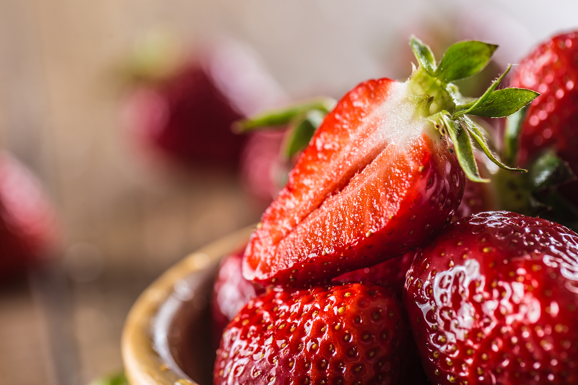 fresh ripe strawberries